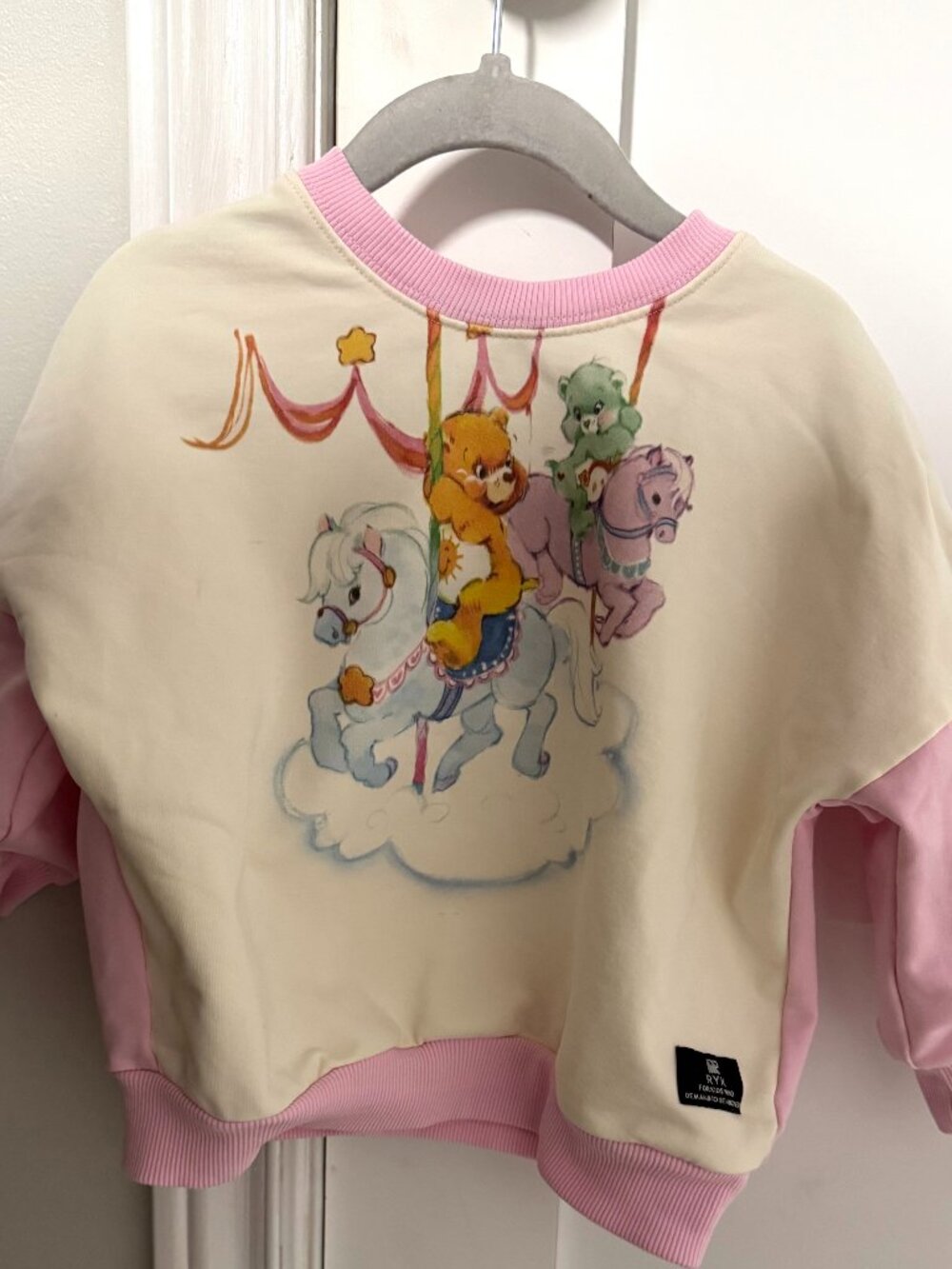 RYK Rock your Kid Rock your Baby Care bears Carousel sweatshirt toddler size 2